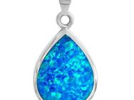 Vivance Kettenanhänger 925/- Sterling Silber synth. Opal blau