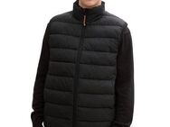 TOM TAILOR Denim Steppweste mit Reißverschluss und Stehkragen
