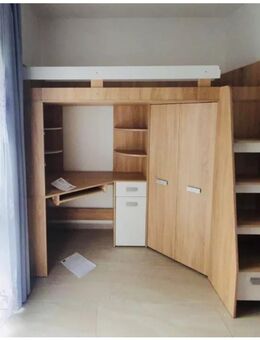 Hochbett mit integrierter Schrank und Arbeitstisch, ideal für Schulkinder oder Teenager - Dietzenbach