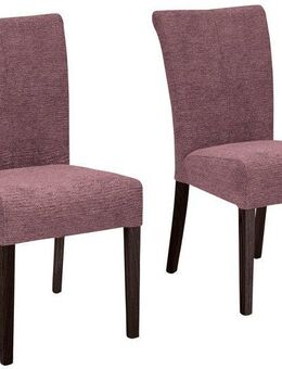 Home affaire Esszimmerstuhl Queen (Set, 2 St), Beine aus massiver Buche, wengefarben lackiert, Polsterstuhl