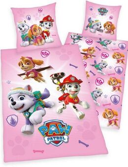 PAW PATROL Kinderbettwäsche Paw Patrol, Renforcé, 2 teilig, mit tollem Motiv