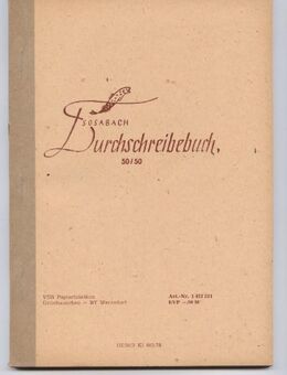 Durchschreibebuch A5 Sosabach DDR Schreibwaren VEB Papierfabriken Grünhainichen - Nürnberg