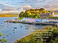 Christliches Poster A1 – Hafen von Portree, Insel Skye | Psalm 34,6 | Hoffnungsvolles Wandbild - Wilhelmshaven Zentrum