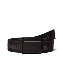 Calvin Klein Jeans Synthetikgürtel CALVIN LOGO CANVAS BELT Logodrucke, Koppelschließe