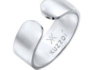 Kuzzoi Silberring Bandring Klares Design Offen 925 Silber