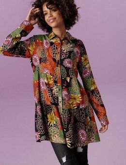 Aniston CASUAL Hemdbluse mit großflächigem Blütendruck - jedes Teil ein Unikat