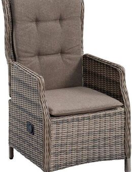 MERXX Gartenstuhl Riviera (1 St), Polyrattan, verstellbar, natur, inkl. Auflage