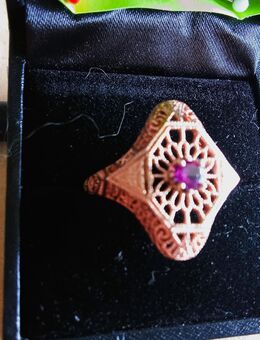 Magenta-Granat-Silberring (Unisex-Ring) - Viernheim