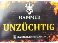 Hammer Likör - Partyaufkleber - Schriftzug mit Unzüchtig - Doberschütz