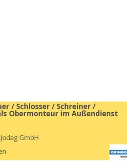 Trockenbauer / Schlosser / Schreiner / Elektriker als Obermonteur im Außendienst (m/w/d) - Dischingen