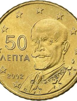 50 Cent Münze Griechenland Aenta 2002 - Stuttgart
