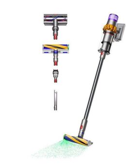 DYSON Akku-Hand-und Stielstaubsauger Dyson V15 Detect Absolute, Haarentwirrungstechnologie, LED-Beleuchtung, 660 W, 240 Airwatt Saugkraft, Stauberkennungssensor