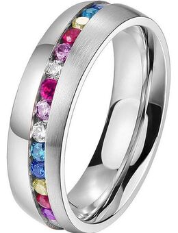 DOOSTI Trauring Schmuck Geschenk Edelstahl Trauring Ehering Partnerring LIEBE, wahlweise mit oder ohne Zirkonia