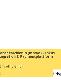 Fullstack Webentwickler:in (m/w/d) - Fokus Paymentintegration & Paymentplattform - Hamburg