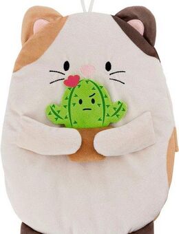Nici Wärmflasche mymochi Katze Angy mit Kaktus, 300 ml, 30 cm, 2in1 - Kuscheltier & Wärmflasche in einem, enthält recyceltes Material