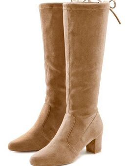 LASCANA Schlupfstiefel Schlupfboots, Slouchy Boots, Slip-On, Stretch & Blockabsatz
