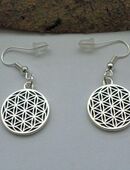 ☝️☝️☝️ 1 Paar Ohrringe, Blume des Lebens, Silber, Hänger, NEU ⭐⭐⭐⭐⭐ in 86368