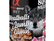4 + 2 gratis! 6 x 400 g alpha spirit Dog Meatballs - Lamm & Kreuzkümmel