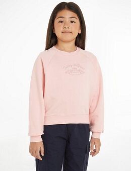 Tommy Hilfiger Sweatshirt EMB FLOWER FLEECE CREWNECK Kinder bis 16 Jahre mit Logostickerei