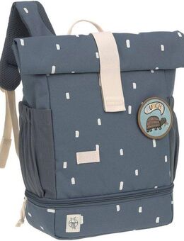 LÄSSIG Kinderrucksack Happy Prints, Mini Rolltop, Midnight Blue
