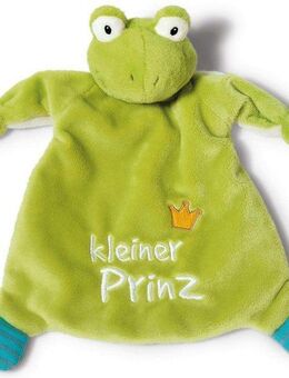 Nici Schmusetuch My First NICI Kollektion, Froschkönig, Kleiner Prinz, mit dreidimensionalen Augen mit aufgestickten Pupillen