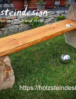 Bank, Gartenbank, Sitz-Gelegenheit, Steinbank, Holzbank, Quarzit - Argenthal