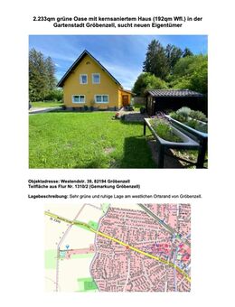 1-2 Familienhaus gedämmt mit Wärmepumpe und viel Grund sucht neuen Eigentümer - Gröbenzell