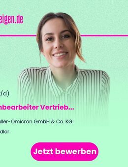 Sachbearbeiter (m/w/d) Vertrieb - Lindlar
