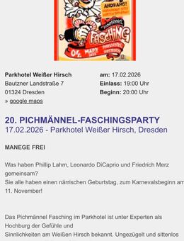 Fasching 2026 - Dresden