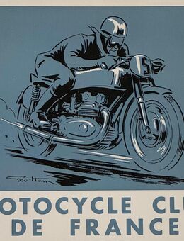 1935 Geo Ham Motocycle Club De France MCF Diplome Plakat Poster - Köln