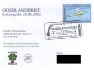 Oderlandbrief: MiNr. 1 B, 24.12.2003, "Weihnachten im Oderland", Ganzstück, Sonderstempel (Umschlag), Sonderstempel - Brandenburg (Havel)