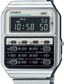 CASIO VINTAGE Chronograph CA-500WE-7BEF, Quarzuhr, Armbanduhr, Damen, Herren, retro, Taschenrechner, digital