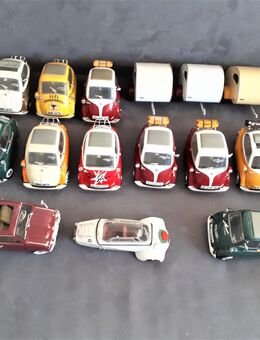 Modellautos 1:18--Revell--Isettas --mit und ohne Wohnwagen.1 x Messerschmidt - Meckenheim