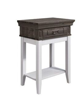 Home affaire Nachttisch Vinales, Konsolentisch, Beistelltisch ideal für Boxspringbetten, Aus massiver Kiefer, mit Fräsungen