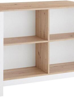 BASIC by Balculina Kücheninsel Sugar Kücheninsel, Kücheninsel BxHxT 124x90x75, Breite 124 cm, Melaminbeschichtung, 4 offene Fächer