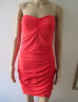 NEU * Sexy * edel * Cocktail * Abend * Ausgeh * Anlass * Disco * Bodycon * Strech * Bustier * Mini- Kleid "RAINBOW" Gr. 36- 38/ S * rot * - Riedlingen