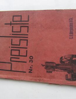 Preisliste 1930 Nr. 30 Modell - Dampfmaschinen Armaturen, Roh- u. Einzelteile C. H. Morgenstern & Co Dresden - Berlin