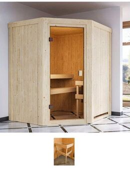 Karibu Sauna Fausin, BxTxH: 170 x 151 x 198 cm, 68 mm