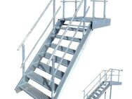 7 Stufen + Podest Treppe beids. Geländer B 100 cm H 120 - 160 cm - Hamminkeln