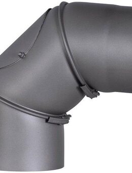 Firefix Ofenrohr, Bogen, 150 mm, 90 °, Stahlblech, mit Tür
