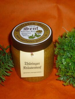Kräuter Senf 270ml Thüringen rustikaler Tontopf - Görlitz Zentrum