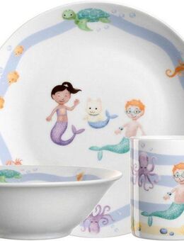 LEONARDO Kindergeschirr-Set BAMBINI AVVENTURA (3-tlg), 1 Personen, Porzellan, Meer