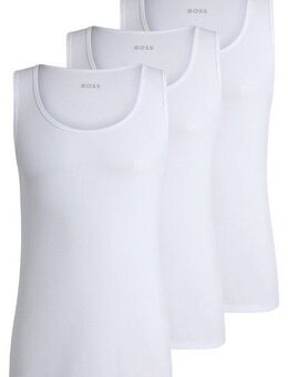 BOSS Tanktop 3P RibClassic BOSS ONE Ton in Ton Stickerei auf der Brust