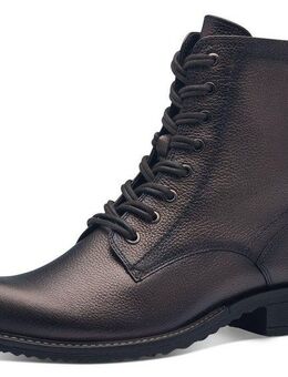 Tamaris Schnürstiefelette, Blockabsatz, Schnürboots, Busisnessschuh im glänzenden Metallic-Look