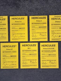 Blanko,Betriebserlaubnis,ABE,BE,Hercules Prima,2/M2/3/4/5/M5/GT & MX1 - Wittingen Zentrum
