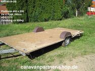 Plattformanhänger 1170kg ca 450 x 208, ideal für TINY House, Quad- Zweirad-Maschinentransporter (zB Dethleffs Camper RD6 BJ 89) - Schotten Zentrum