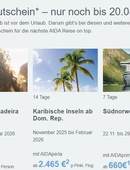 AIDA 10 % Gutschrift - Wertheim