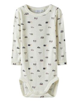 Name It Langarmbody NBMWANG WOOL NEEDLE LS BODY NOOS aus reiner Merinowolle