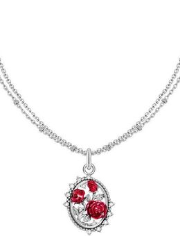 THOMAS SABO Kette mit Anhänger Roses Romance, KE2302-691-10-L45V, mit Zirkonia (synth)