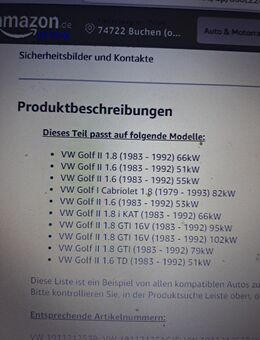 Kühler Golf 2 (OVP) Modelle siehe Foto - Buchen (Odenwald)